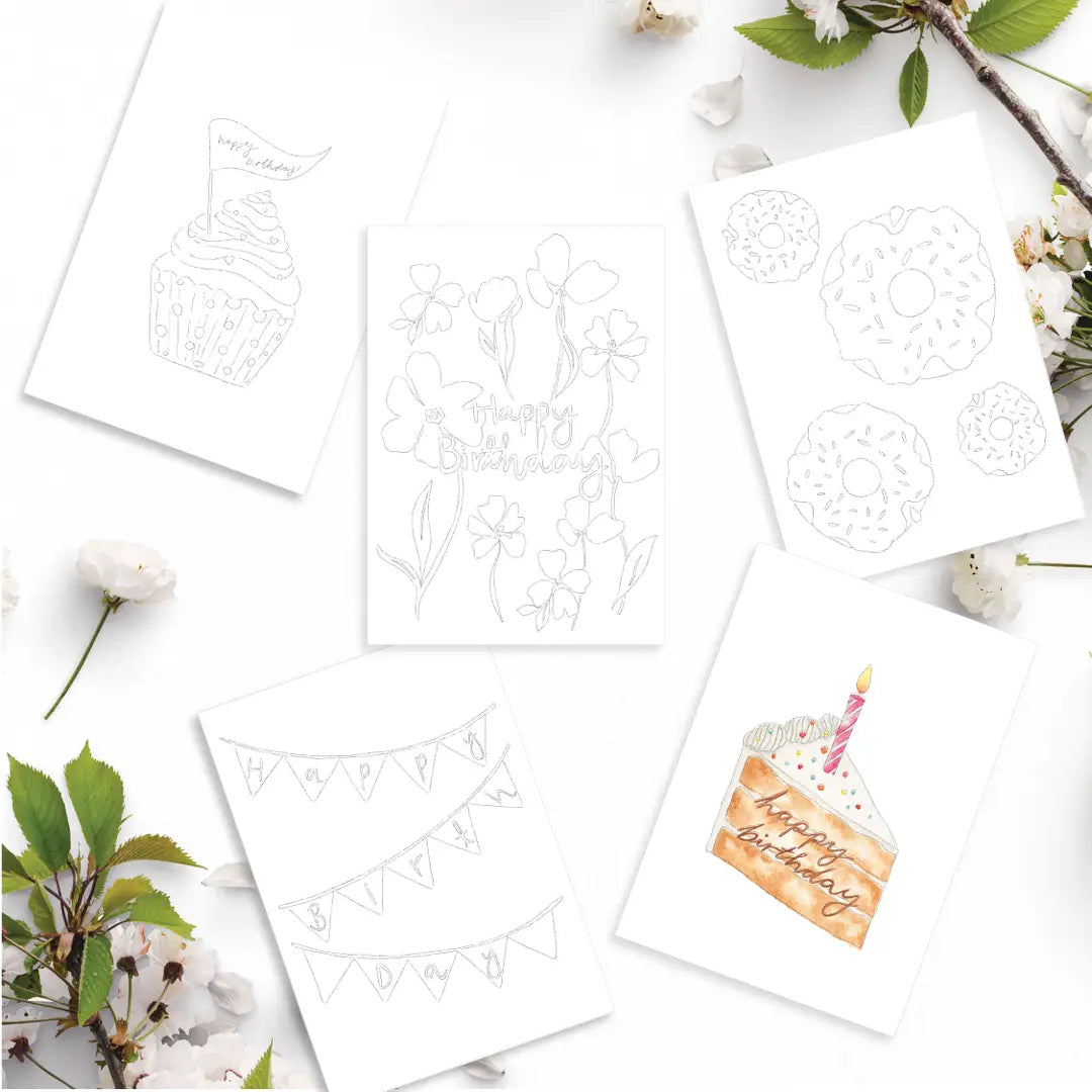 Watercolour Cards - Birthday (2)