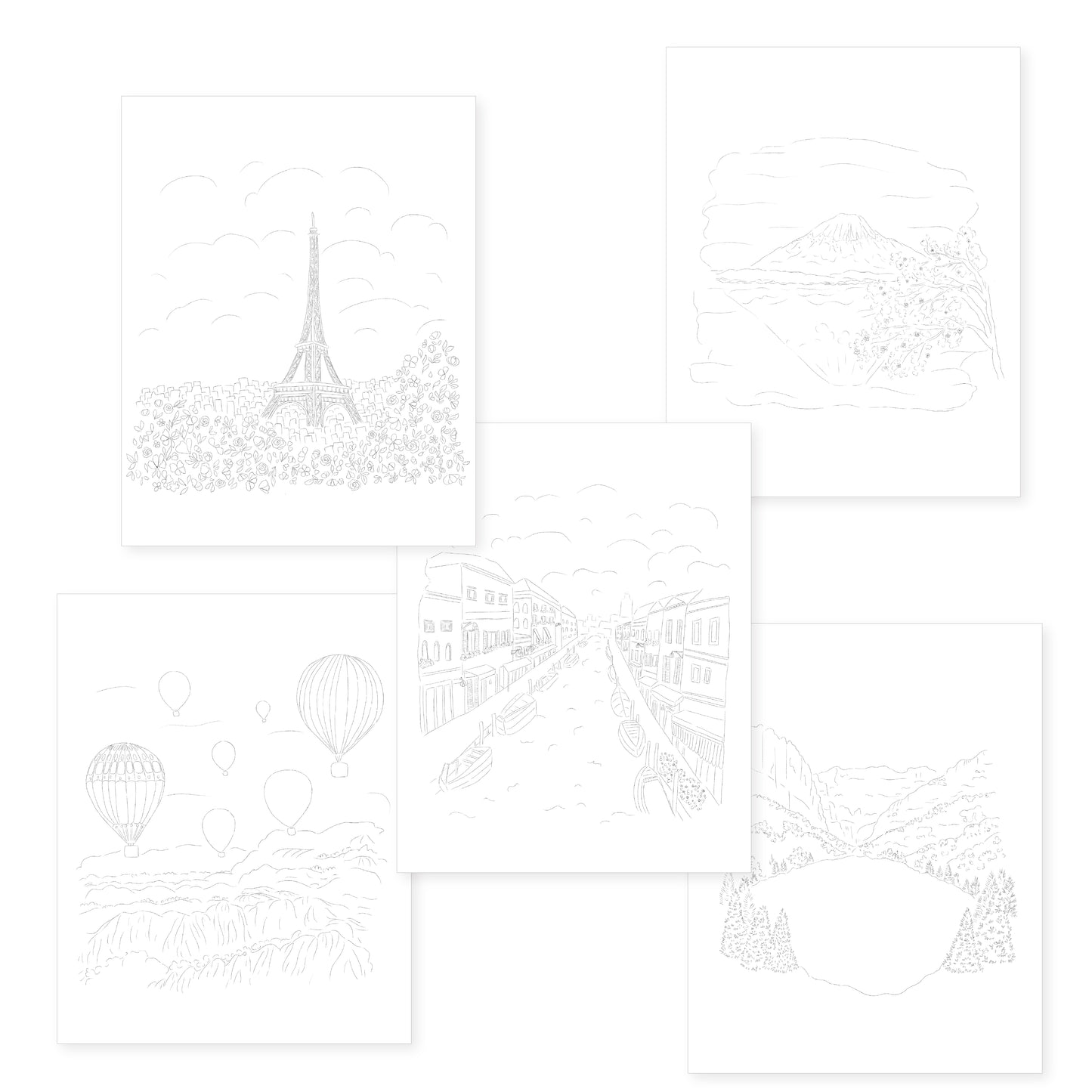 Watercolour Templates - Travel (2)