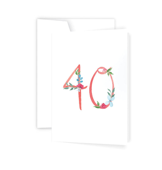 Floral 40 Card (6)