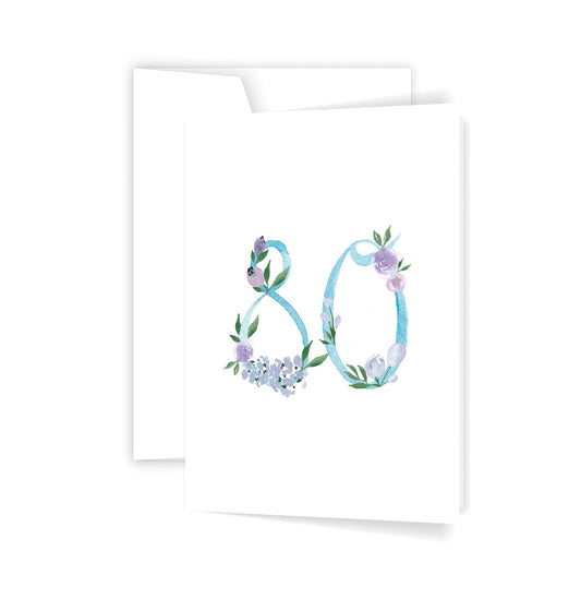 Floral 80 Card (6)