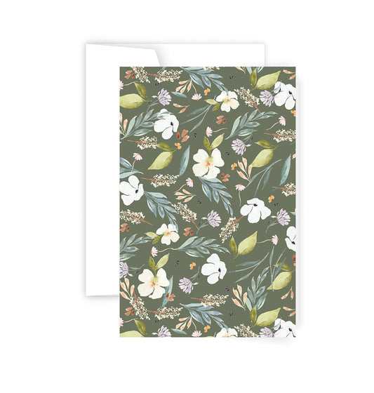 Olive Wildflowers Card (6)