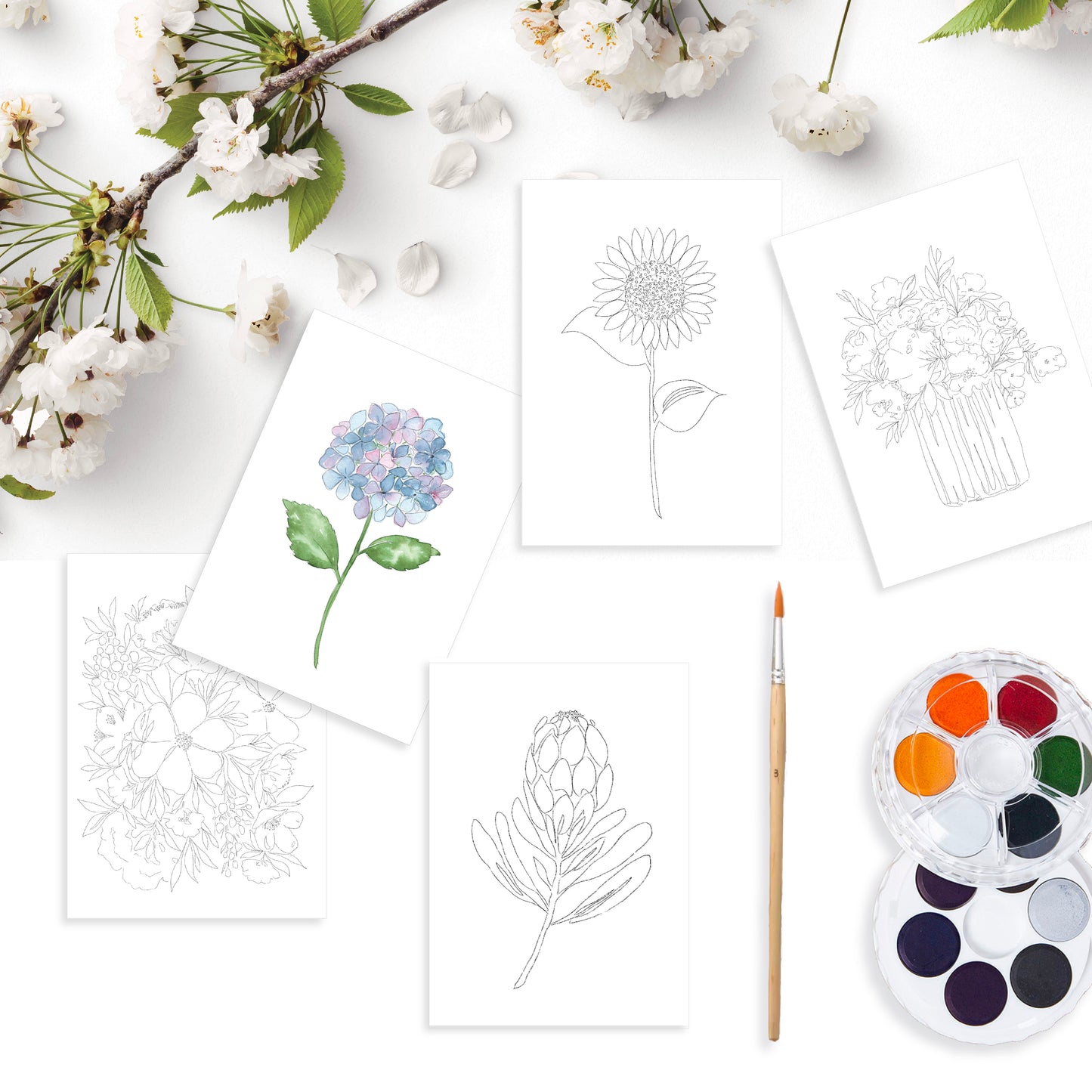 Watercolour Cards - Floral (2)