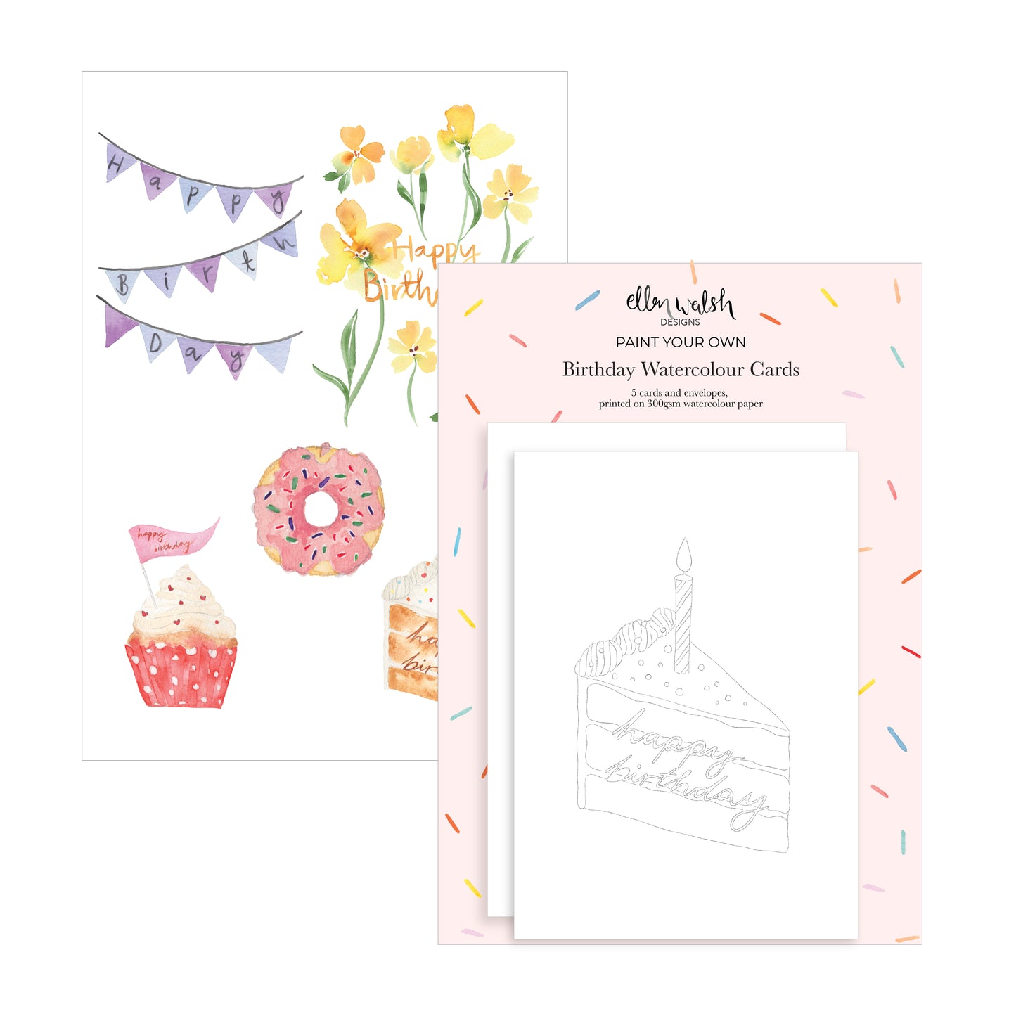 Watercolour Cards - Birthday (2)