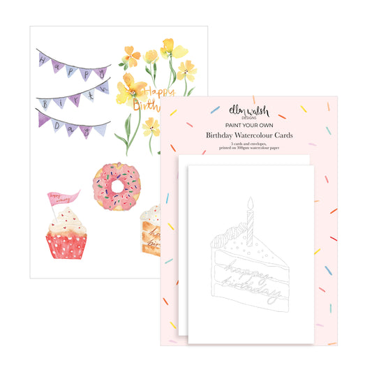 Watercolour Cards - Birthday (2)