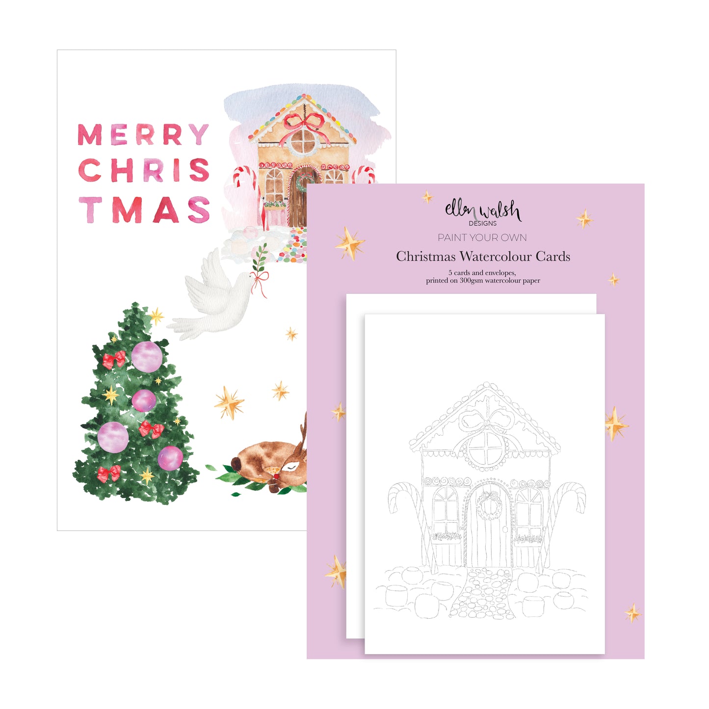 Watercolour Cards - Christmas (2)
