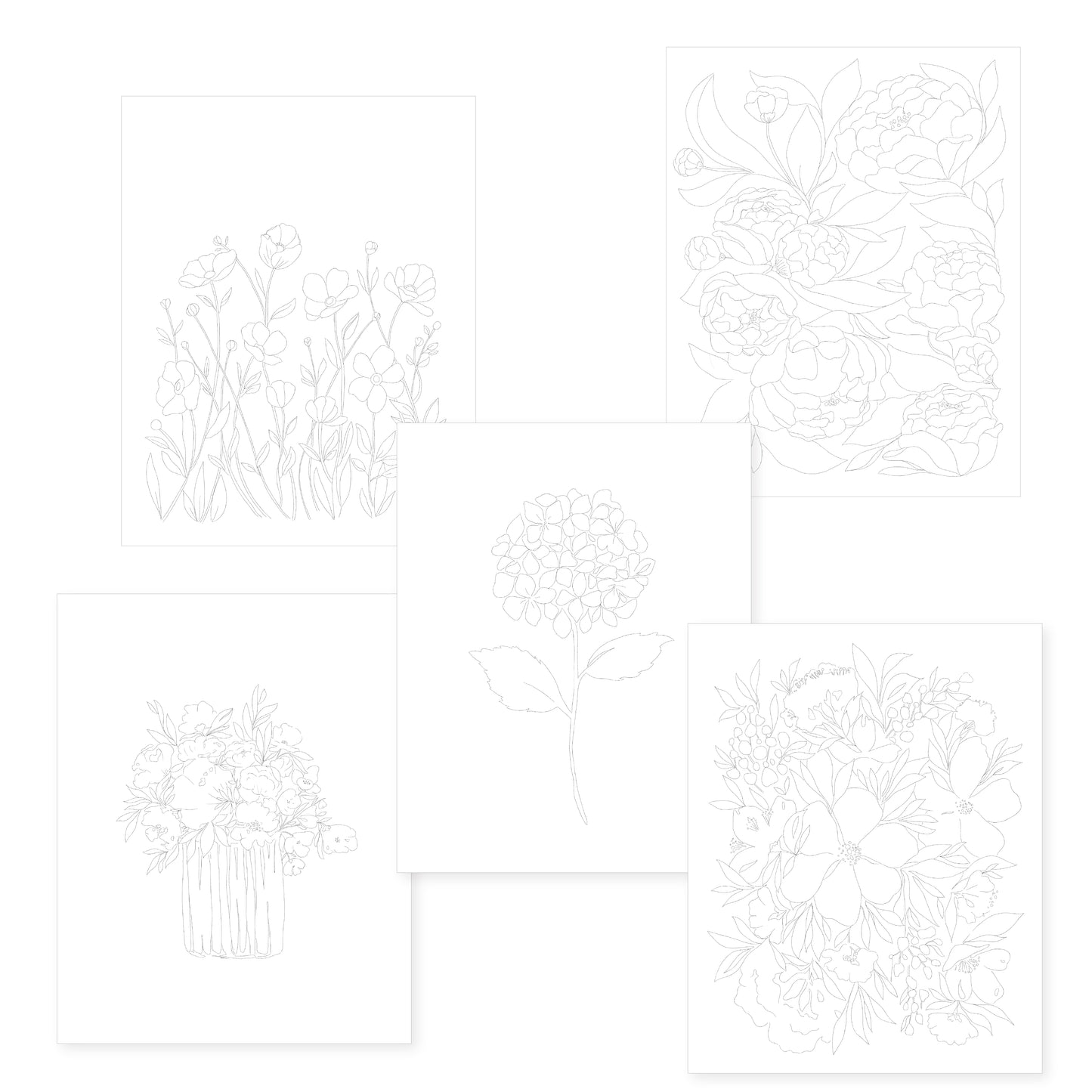 Watercolour Templates - Floral (2)