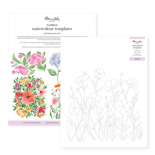 Watercolour Templates - Floral (2)