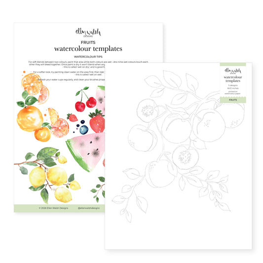 Watercolour Templates - Fruits (2)